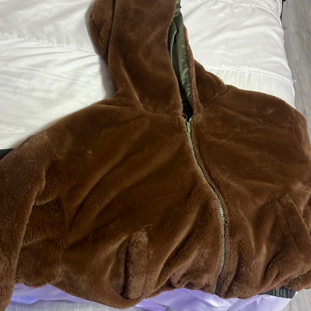 cute puffy teddy bear jacket